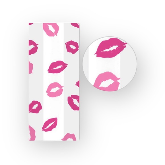 new 20 Smooches Pink Lips Print Kiss Cello Bags ᨎ Food Grade Cellophane 3“x 7.5“ - Picture 12 of 16
